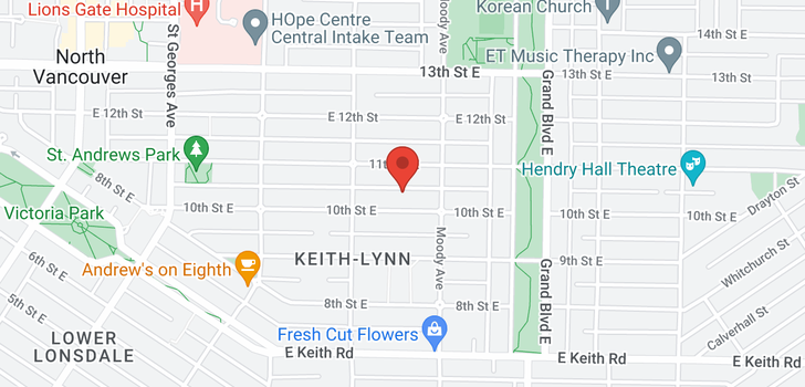 map of 438 E 10TH STREET